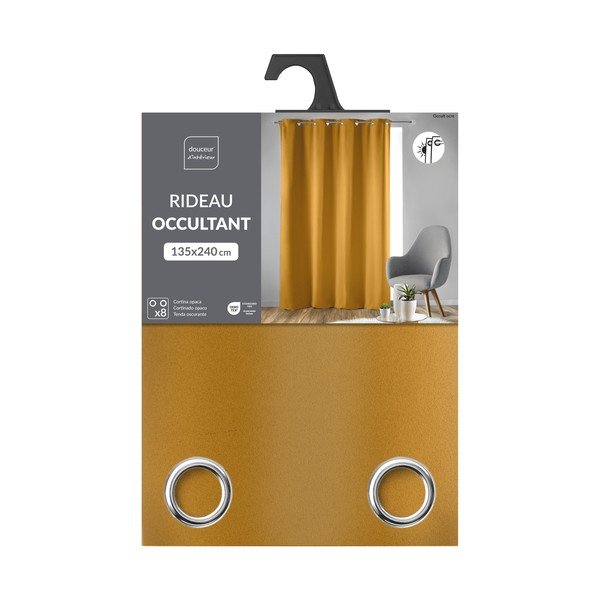 Okrovožltý zatemňovací záves 135x240 cm Occult – douceur d'intérieur-image-4