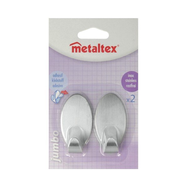 Sada 2 antikoro samolepiacich háčikov Metaltex Mia-image-2