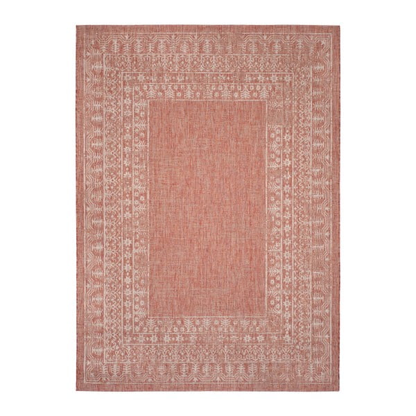 Červeno-béžový koberec vhodný aj do exteriéru Safavieh Marea, 160 x 231 cm