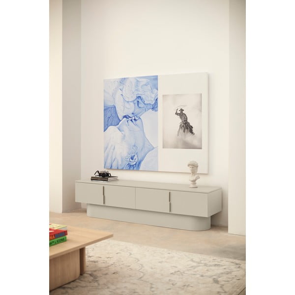 Béžový TV stolík 200x50 cm Totem – Teulat-image-1