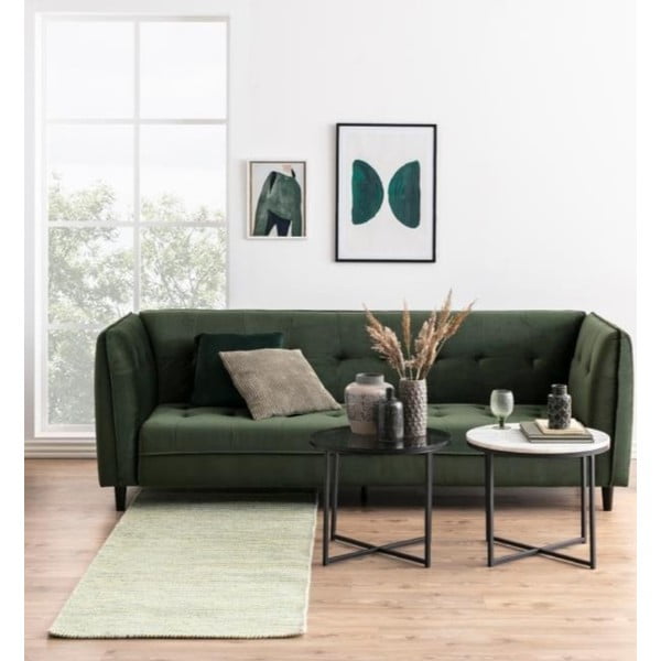 Odkladací stolík so sklenenou doskou Actona Cross, ⌀ 55 cm-image-2