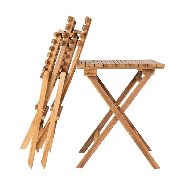 Záhradná jedálenská súprava v prírodnej farbe pre 2 Cuenca – House Nordic-image-2