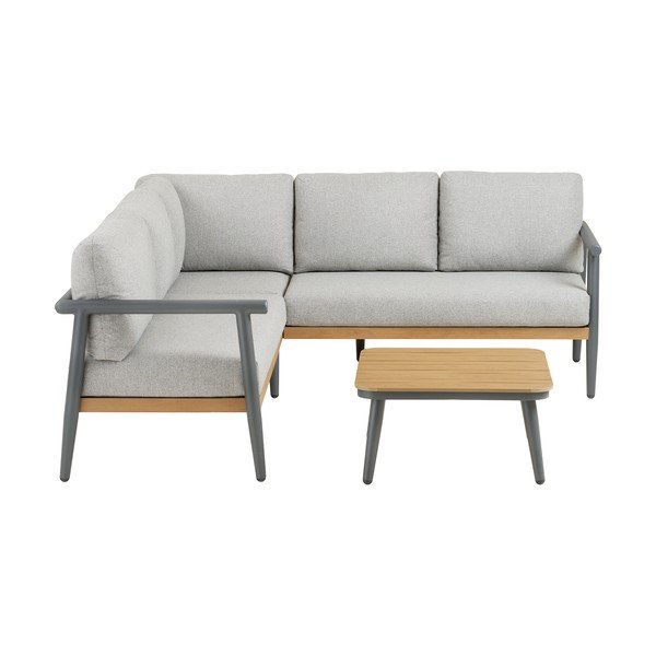 Sivá čalúnená záhradná lounge súprava pre 4 osoby Comillas – House Nordic-image-2