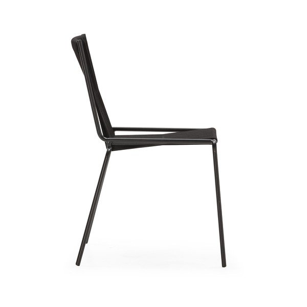 Čierne kovové stohovateľné jedálenské stoličky v súprave 2 ks Emily – Marckeric-image-4