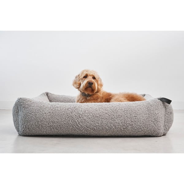 Sivý pelech pre psa z materiálu buklé 71x91 cm Senso Pebble M – MiaCara-image-1