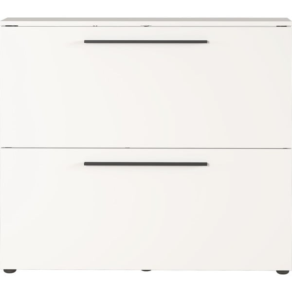 Biela závesná výklopná skrinka na topánky Utah - Germania-image-1