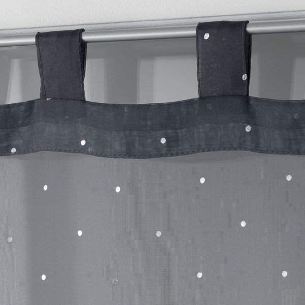 Antracitové voálové záclony v súprave 2 ks 60x90 cm Orion – douceur d'intérieur-image-1