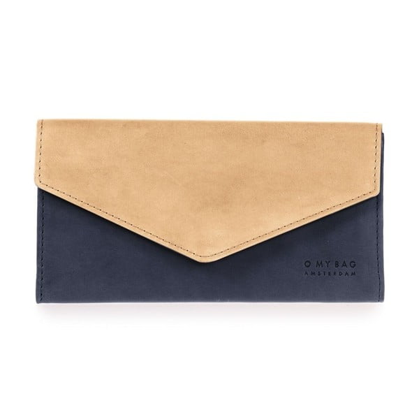 Modro-béžová kožená peňaženka O My Bag Pixies