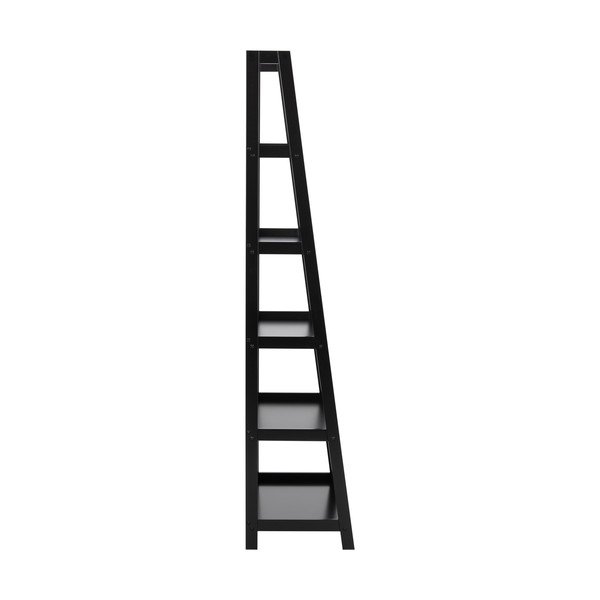 Čierny regál Actona Wally, výška 180 cm-image-3