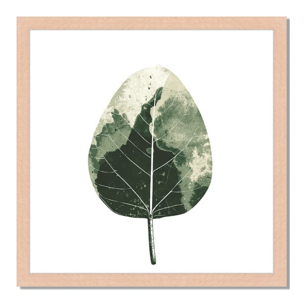 Obraz v ráme Liv Corday Scandi Old Leaf, 40 x 40 cm
