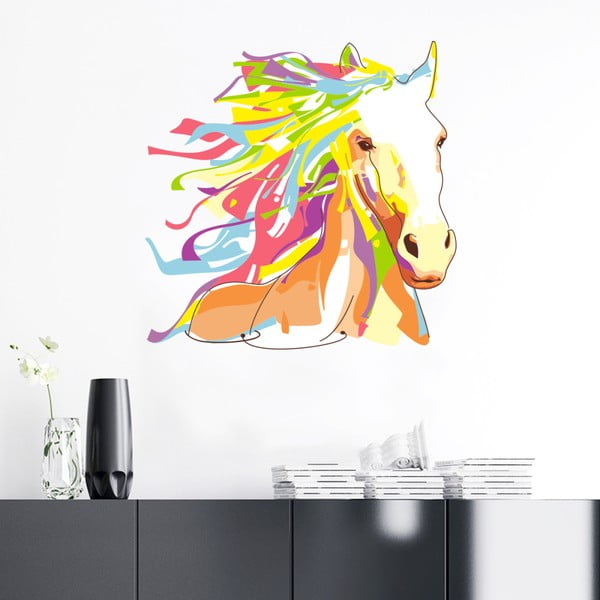 Samolepka Ambiance Pop Art Cheval, 60 × 60 cm