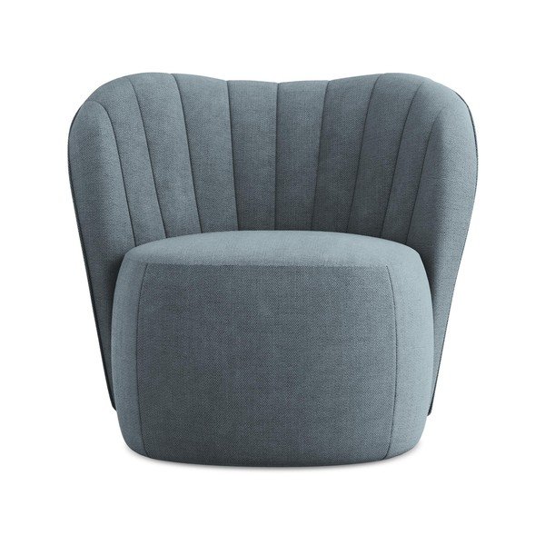 Modré ženilkové kreslo Keloa – Makamii-image-1