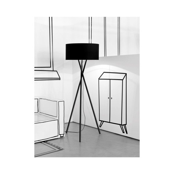 Čierna stojacia lampa (výška 175 cm) Hampton – it's about RoMi-image-1