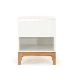 Biely odkladací stolík Woodman Blanco