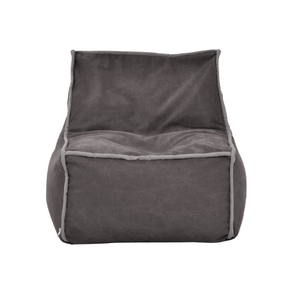 Hnedosivý modulový sedací vak so sivým lemom Poufomania Funky