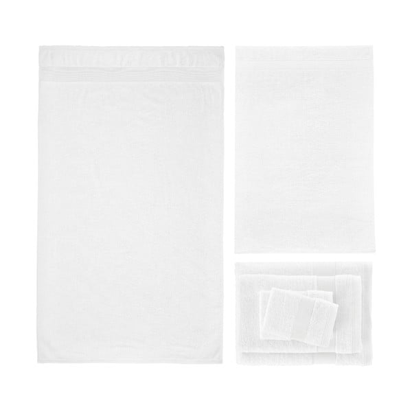 Biele froté bavlnené uteráky a osušky v súprave 6 ks Anti–Bacterial – Catherine Lansfield-image-2