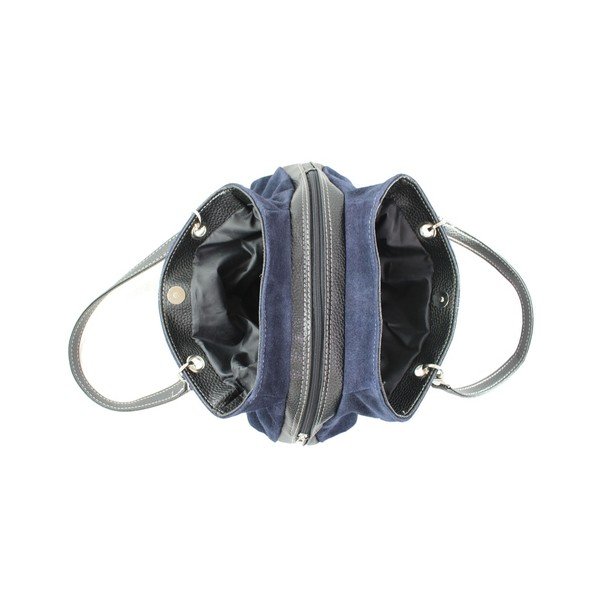 Modrá kožená kabelka Chicca Borse Ink-image-2