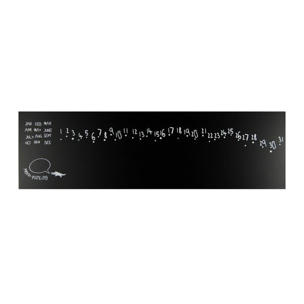 Magnetický kalendár Krok Black, 100x30 cm