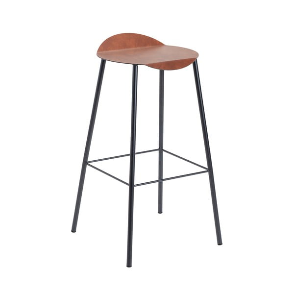 Koňakovohnedá kožená barová stolička Flamingo Bull – LIND DNA-image-2