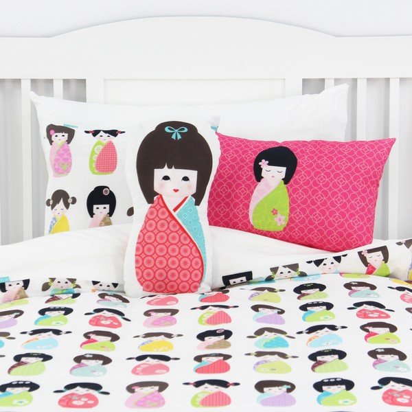 Obliečka na perinu a vankúš Kokeshi 140x200 cm-image-2