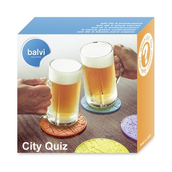 Sada 6 ks podložiek Balvi City Quiz-image-1