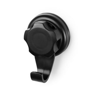 Súprava 4 čiernych samodržiacich nástenných háčikov Compactor Bestlock Black Big Hooks, ⌀ 7,1 cm