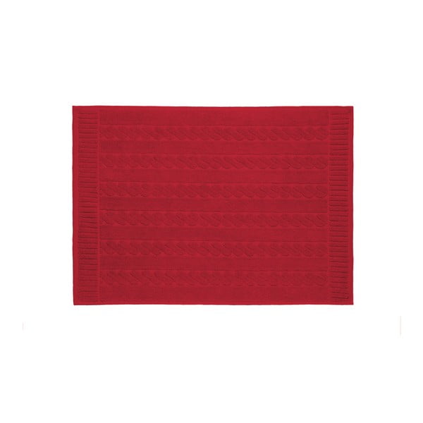 Červená bavlnená kúpeľňová predlozka Maison Carezza Amelia, 50 × 70 cm