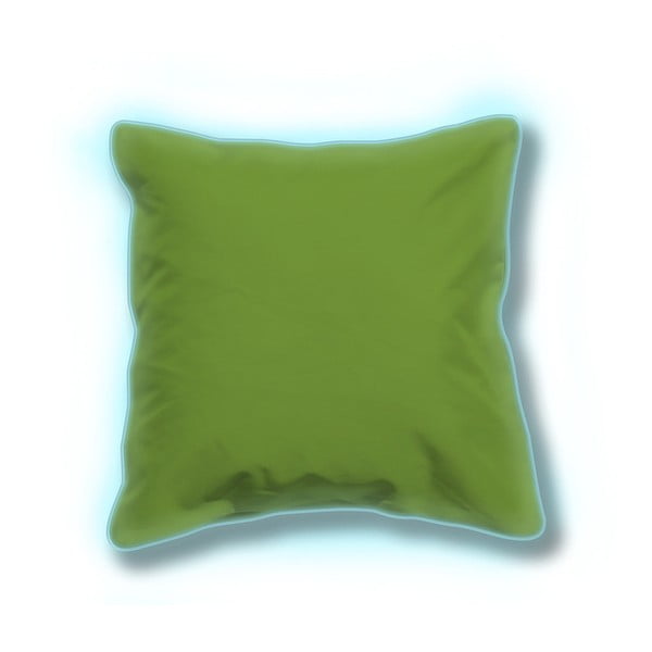 Sada 2 zelených svietiacich vonkajších vankúšikov Sunvibes, 45 × 45 cm