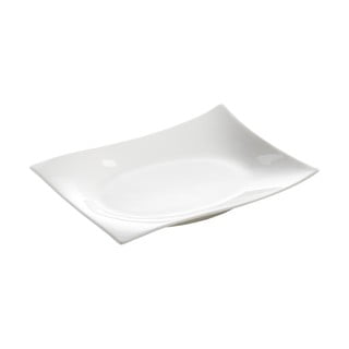 Biely porcelánový tanier Maxwell & Williams Motion, 20,5 x 15 cm