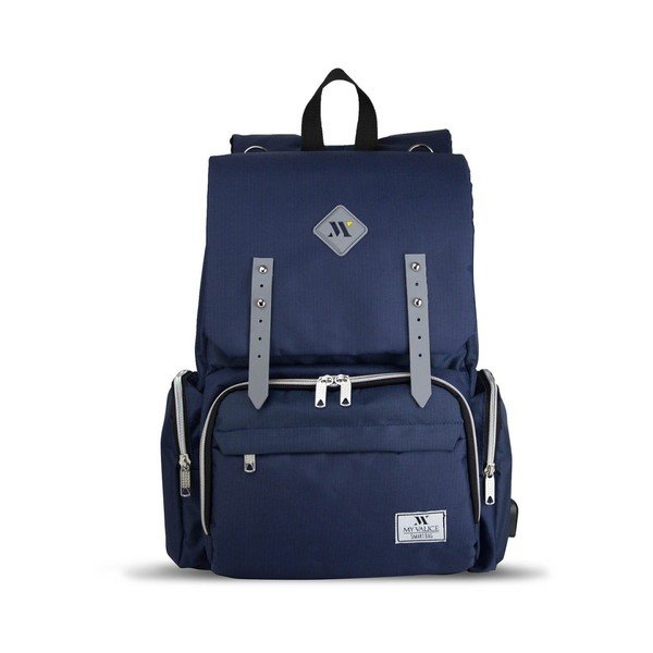 Tmavomodrý batoh pre mamičky s USB portom My Valice MOTHER STAR Baby Care Backpack-image-3