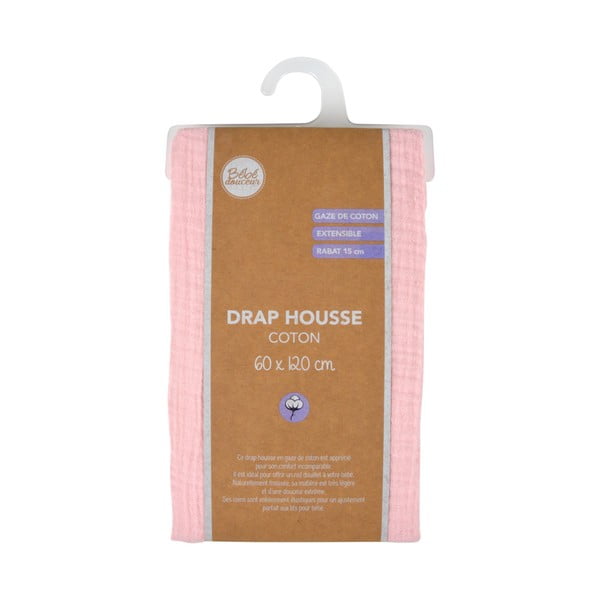 Napínacia mušelínová detská plachta do postieľky 70x140 cm – Bébé Douceur-image-3