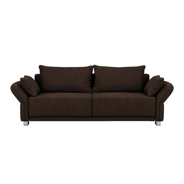 Hnedá rozkladacia pohovka s úložným priestorom Windsor & Co Sofas Casiopeia, 245 cm