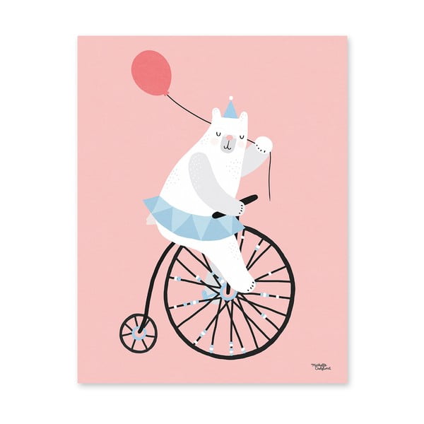 Plagát Michelle Carlslund Cycling Bear, 50 x 70 cm