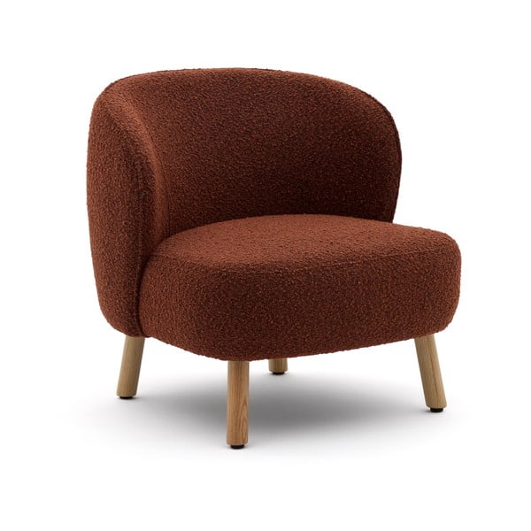 Kreslo v terakotovej farbe z textílie buklé Ulit – Kave Home