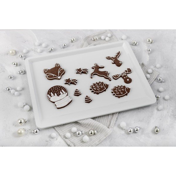 Biely oceľový plech na pečenie Dr. Oetker White Christmas Baking, 42 x 33 cm-image-1
