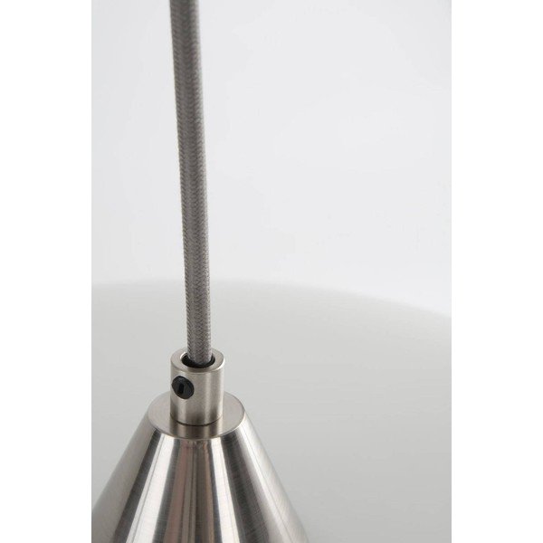 Biele/v matne striebornej farbe závesné svietidlo z opálového skla ø 43 cm Thalia – Jotex-image-4