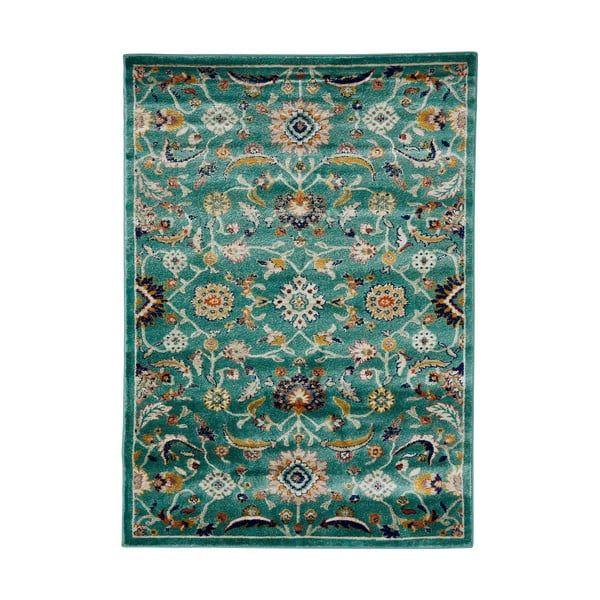 Tyrkysovomodrý koberec Webtappeti Moss, 180 x 270 cm