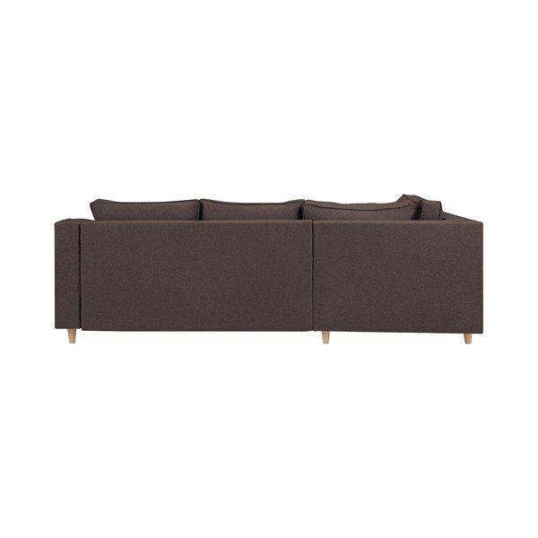 Tmavohnedá rozkladacia štvormiestna pohovka Mazzini Sofas Jonquille, ľavý roh-image-4