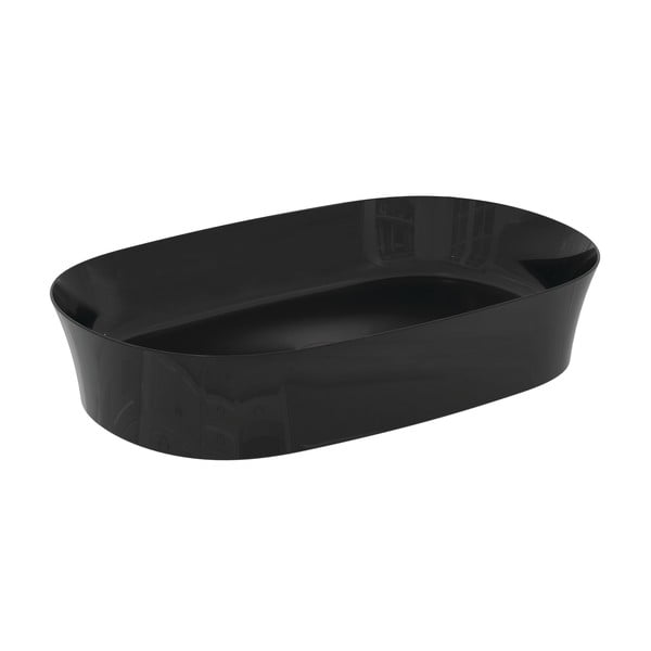 Lesklé čierne keramické umývadlo 60x38 cm Ipalyss – Ideal Standard