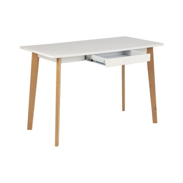 Písací stôl s podnožím z dreva brezy Actona Raven-image-4