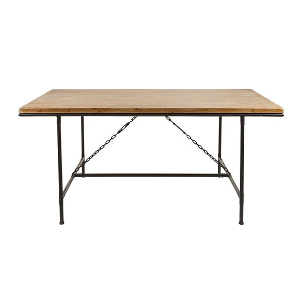 Jedálenský stôl z laminovaného smrekového dreva a železa Santiago Pons Curve