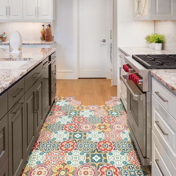 Sada 10 samolepiek na podlahu Ambiance Floor Stickers Hexagons Lorena, 40 × 90 cm-image-1