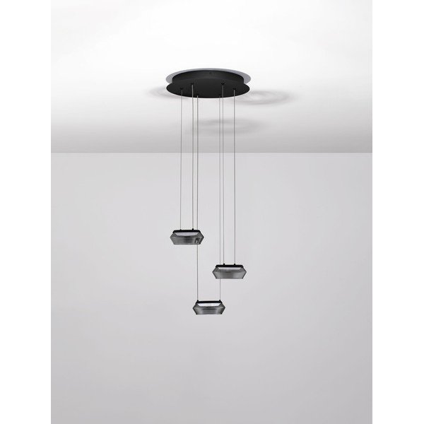 Matne čierne sklenené LED závesné svietidlo so stmievačom ø 35 cm Jailyn – Nova Luce-image-3