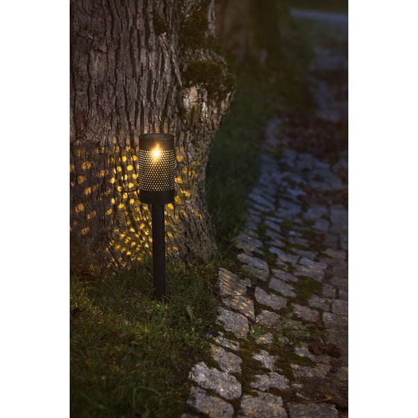 Čierne solárne LED osvetlenie z nerezovej ocele Star Trading Blace, výška 46 cm-image-2