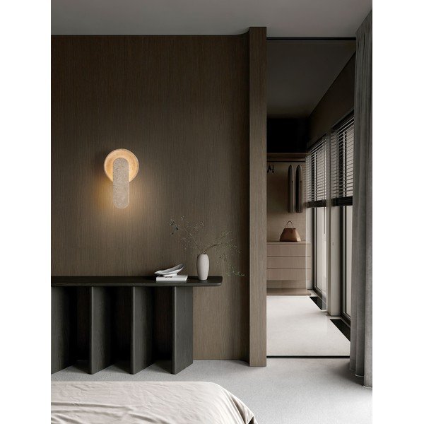 Béžové kamenné LED nástenné svietidlo Mavis – Nova Luce-image-2
