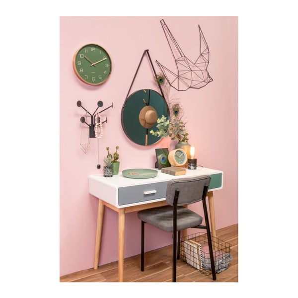 Nástenné zrkladlo s rámom v čiernej farbe PT LIVING Balanced, ø 47 cm-image-1