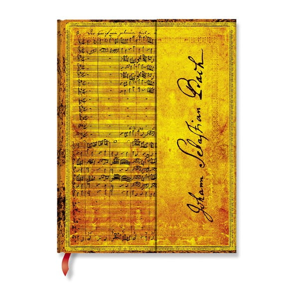 Linkovaný zápisník s tvrdou väzbou Paperblanks Bach, 18 x 23 cm