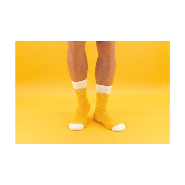Žlté pivné ponožky v plechovke Luckies of London Lager