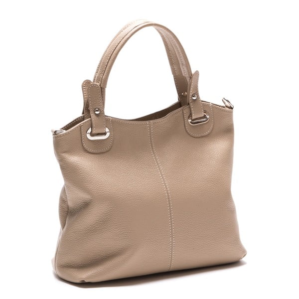 Sivohnedá kožená kabelka Luisa Vannini Nena-image-2