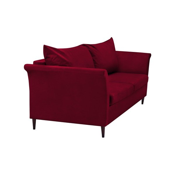 Červená rozkladacia pohovka s úložným priestorom Mazzini Sofas Pivoine-image-3